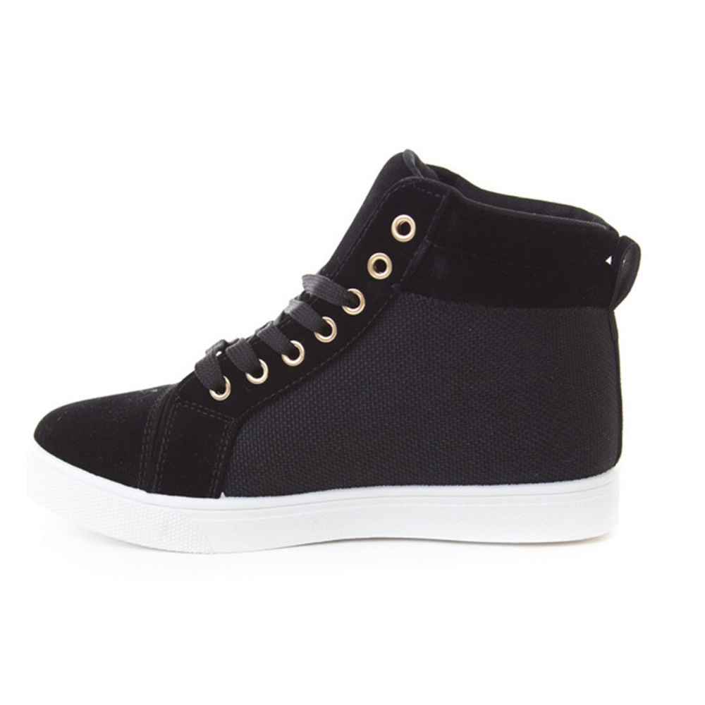 Women's High Top Casual Sneaker with "V" Zipper - Picture 3 of 3